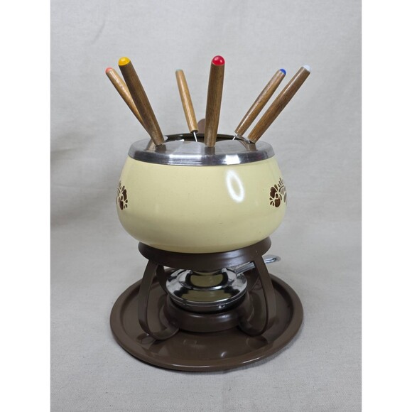 Pfaltzgraff Village 11-Piece Fondue Set in Original Box – 1989 Reston Lloyd Ltd. - Picture 6 of 12
